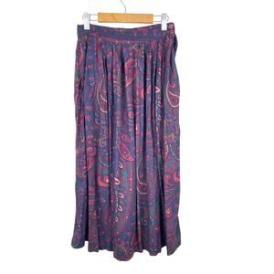 Vintage 90s Womans Skirt Sz S Indie Grunge Witchy Hipster Midi Paisley Boho